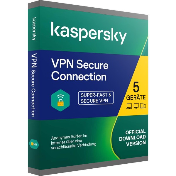 Kaspersky Secure Connection VPN 2022 | 5 Dispositivos